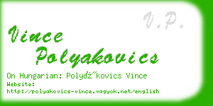 vince polyakovics business card